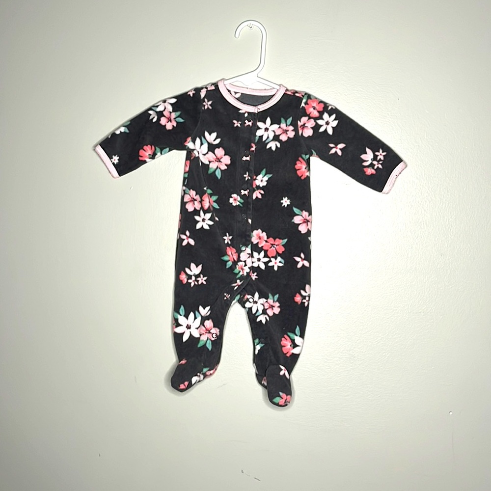 Floral Onsie Pajama- 3 mo